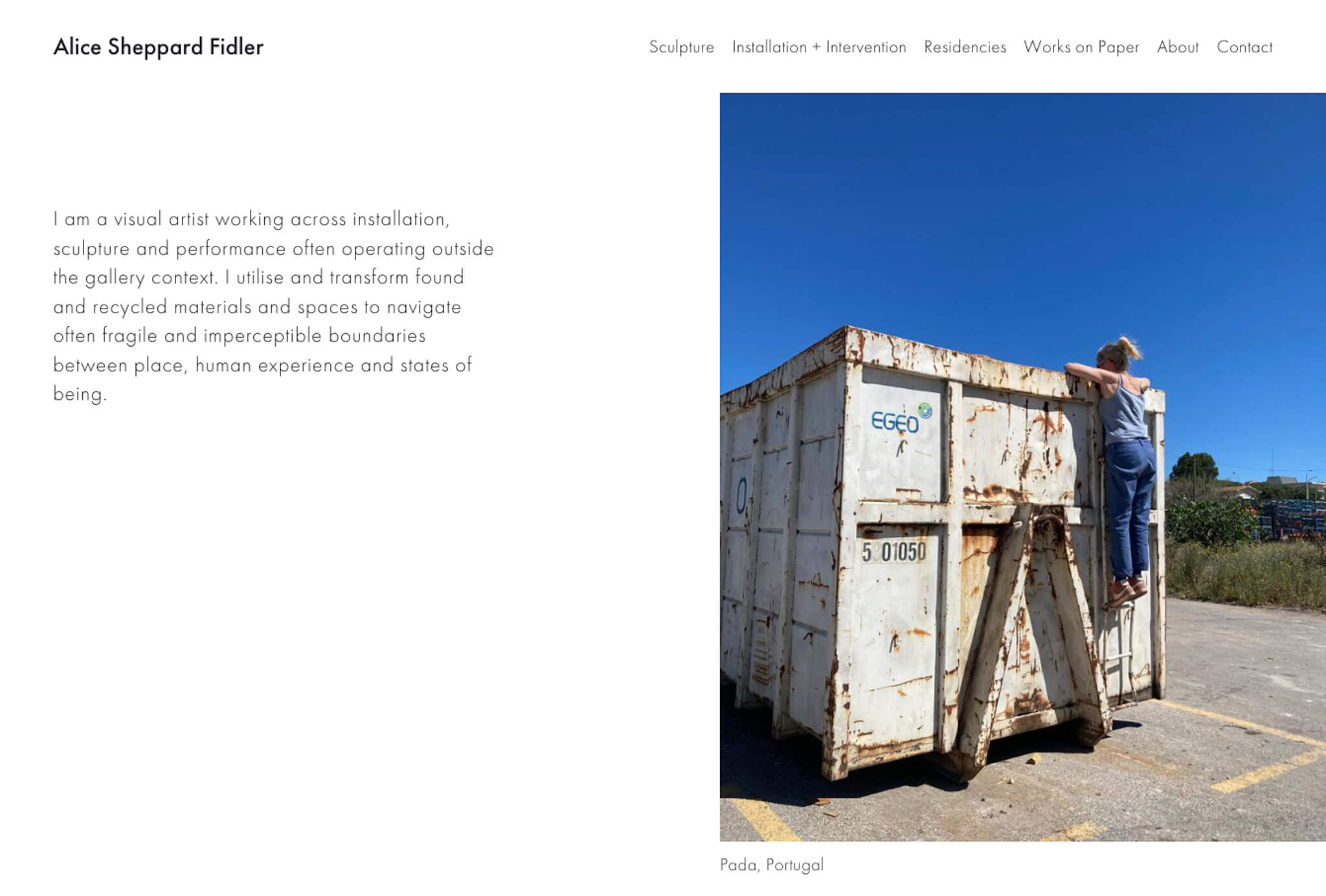 alice sheppard fidler artist squarespace website design studio folklore