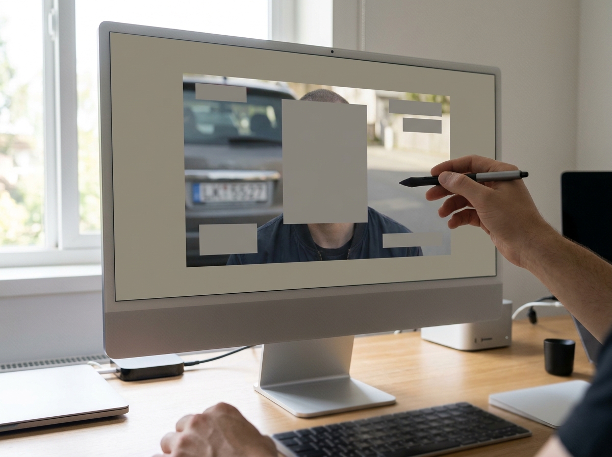 Illustration supporting irreversible video redaction