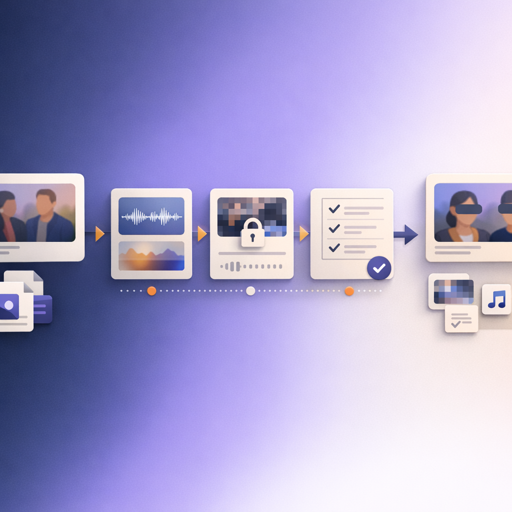 VMS and EMS redaction workflow from source footage to release copy