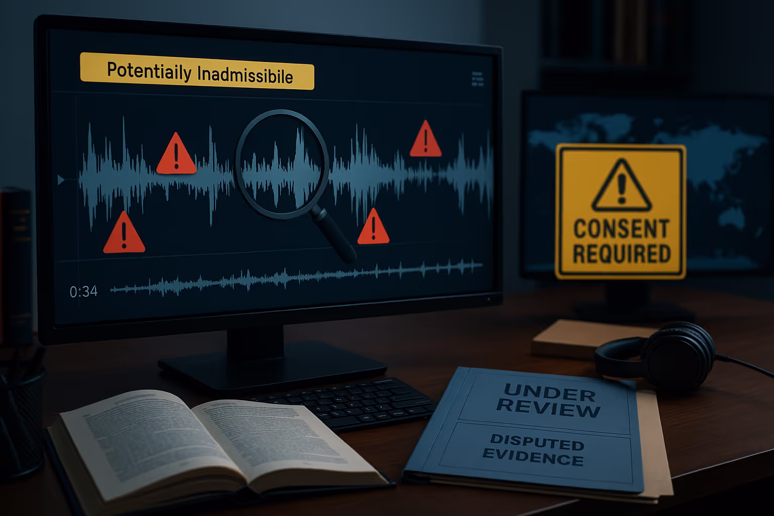 Illustration supporting are audio recordings admissible in court