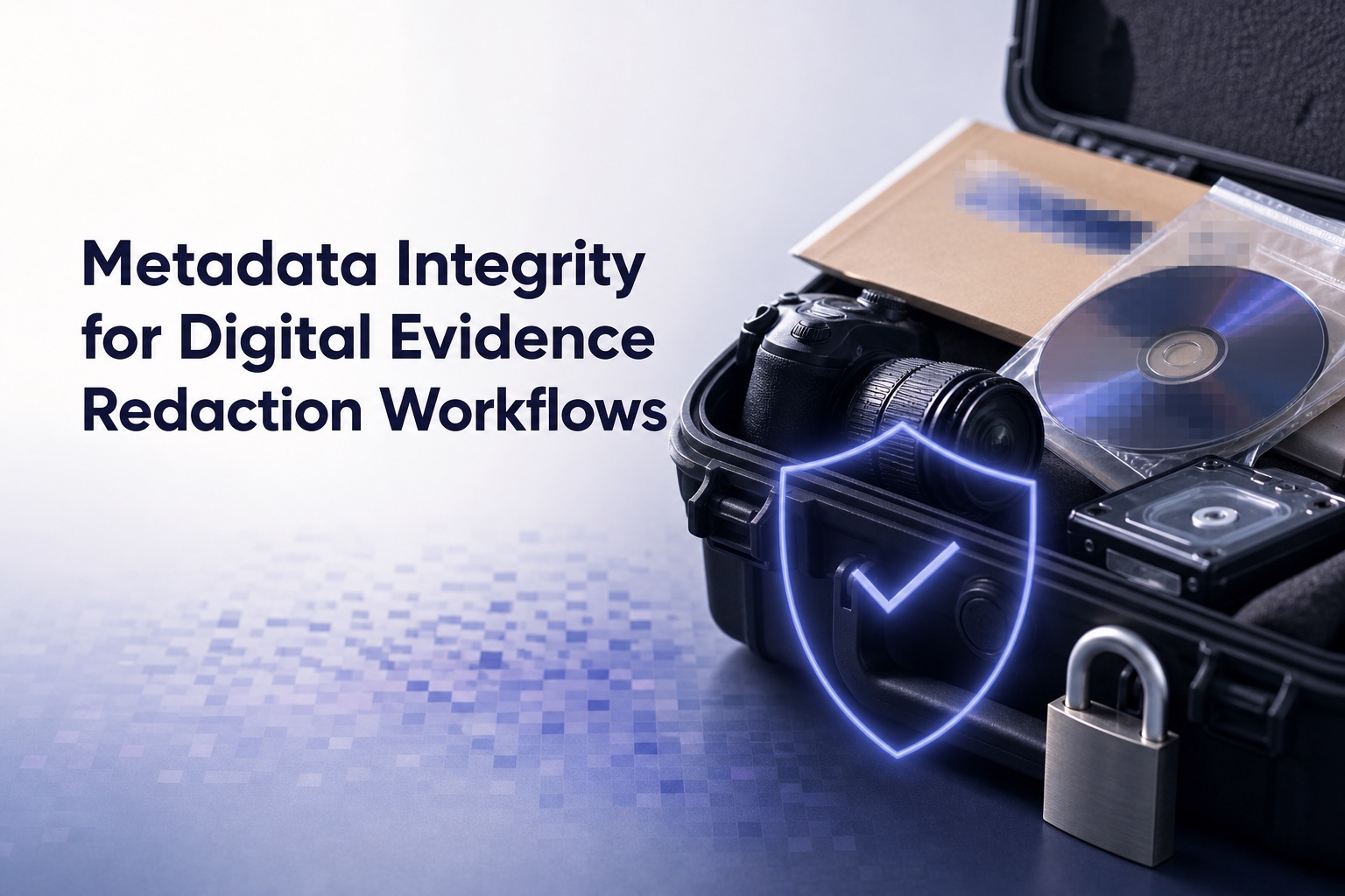 Trace metadata, hashes, and redacted evidence copies through review