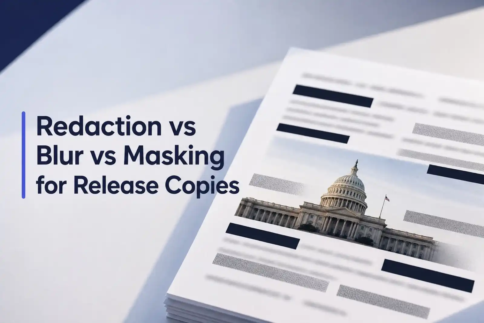Compare redaction, blur, and masking for video release copies. Learn which treatment protects identifiers and what reviewers must check...