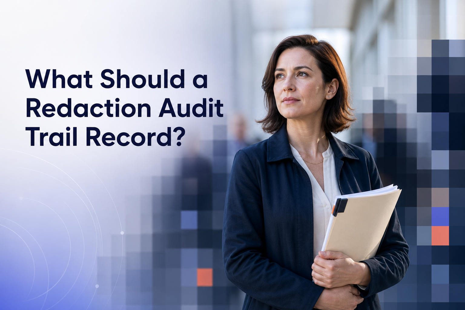 Build a defensible redaction audit trail with event fields for evidence, edits, review, export, access, retention, and release decisions