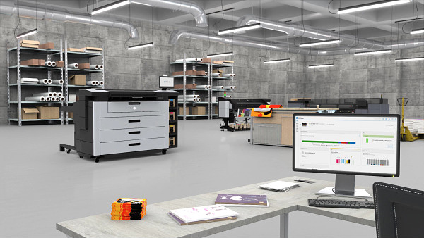 HP Wide format Printer in an office