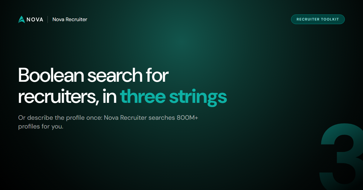 Boolean Search for Recruiters: 3 Strings, One Method