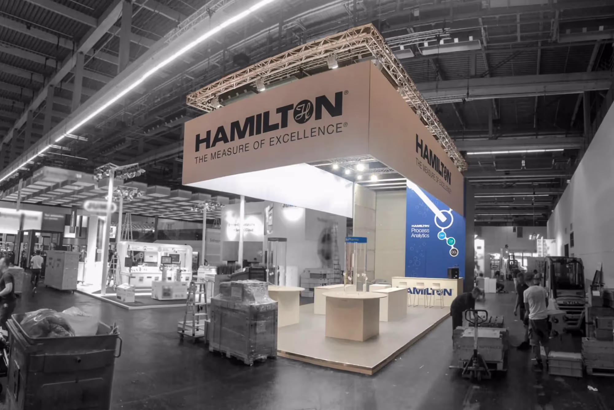 Hamilton exhibition stand at ACHEMA 2022 in Frankfurt, view 2