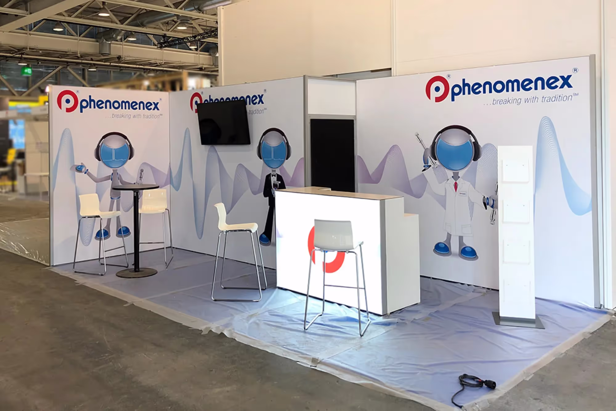 Messestand von Phenomenex auf der ILMAC 2019 in Basel, Ansicht 2