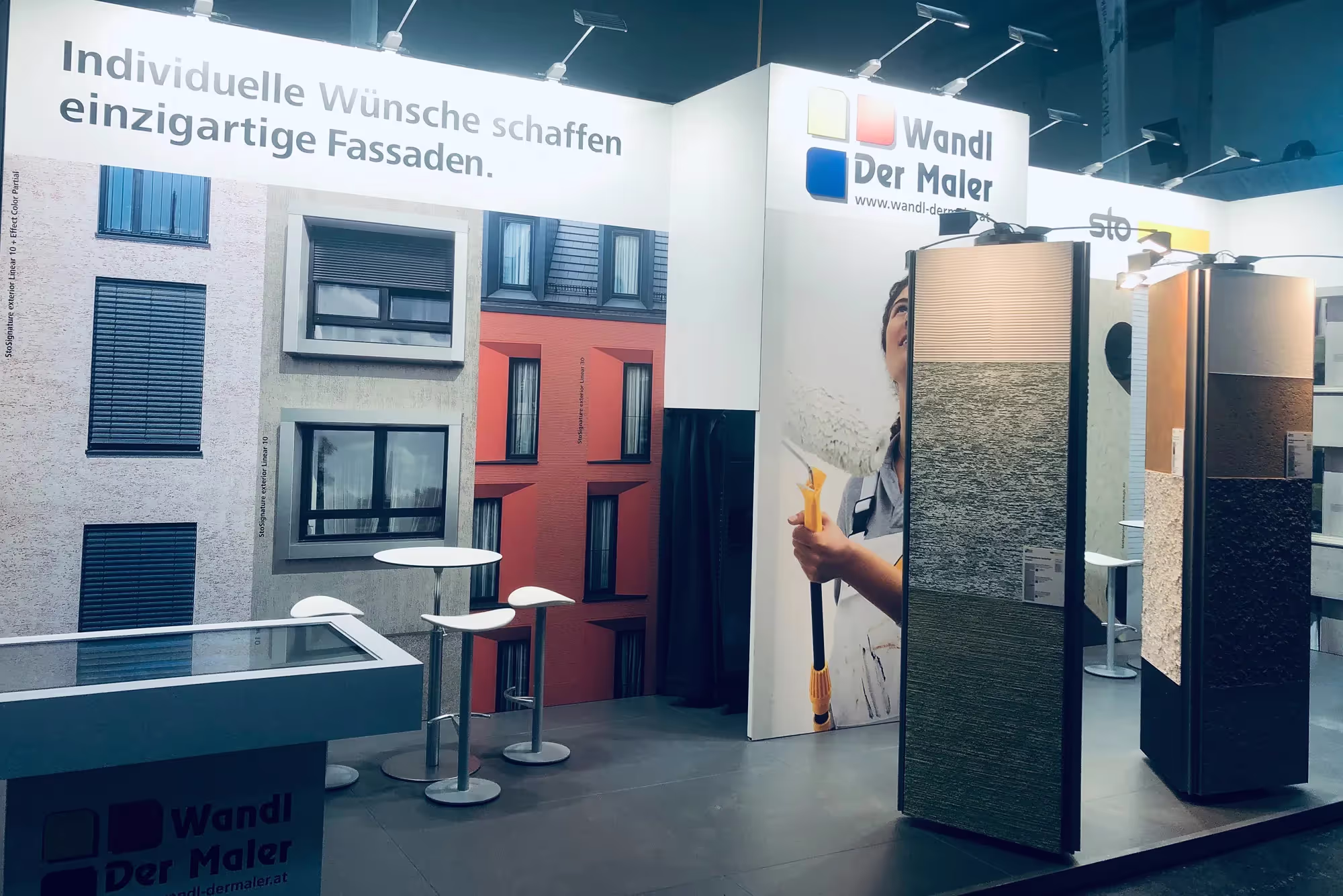 STO exhibition stand at Haus & Bau 2022 in Ried, view 2