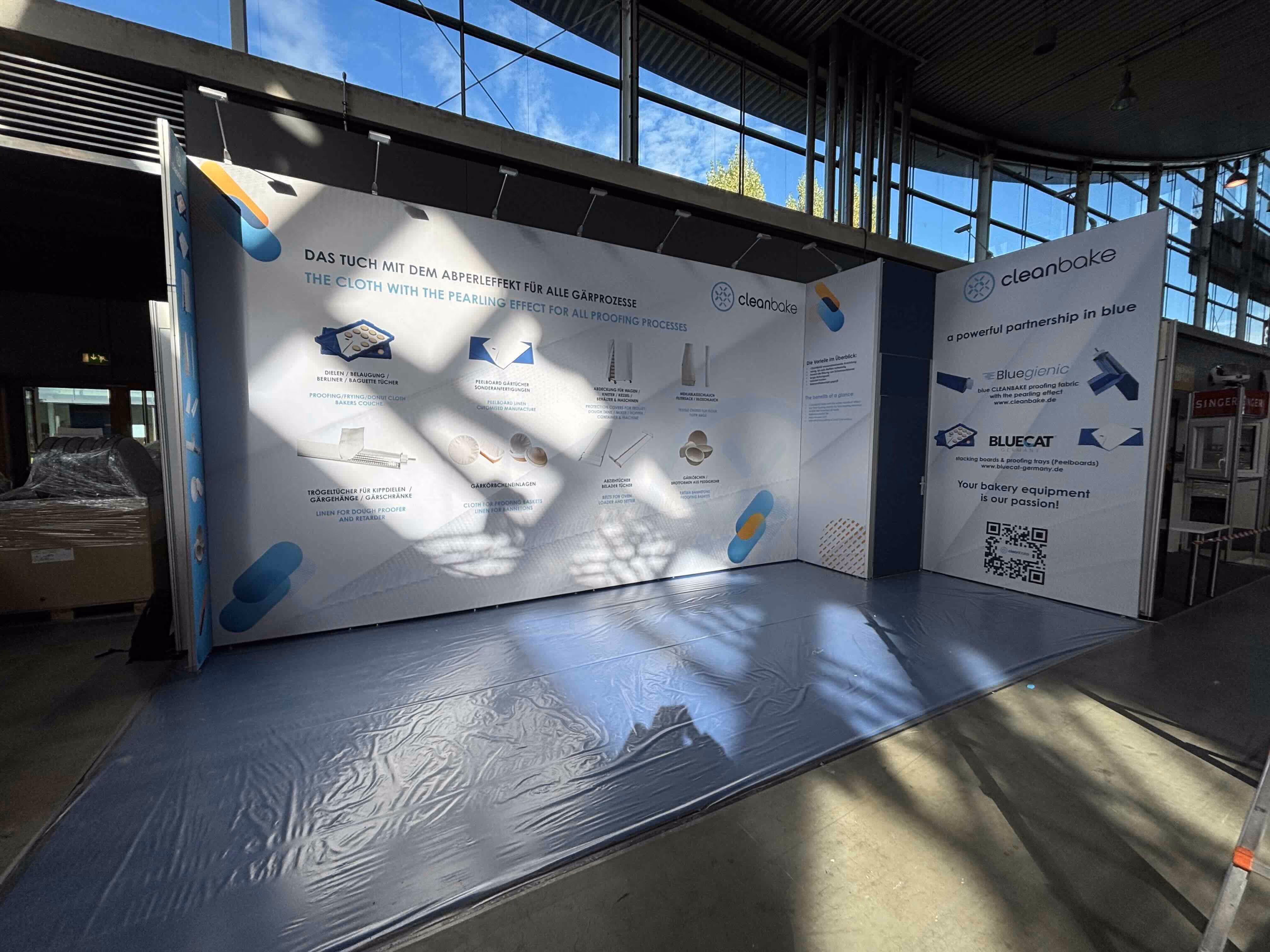 CleanBake exhibition stand at südback 2024 in Stuttgart, view 2