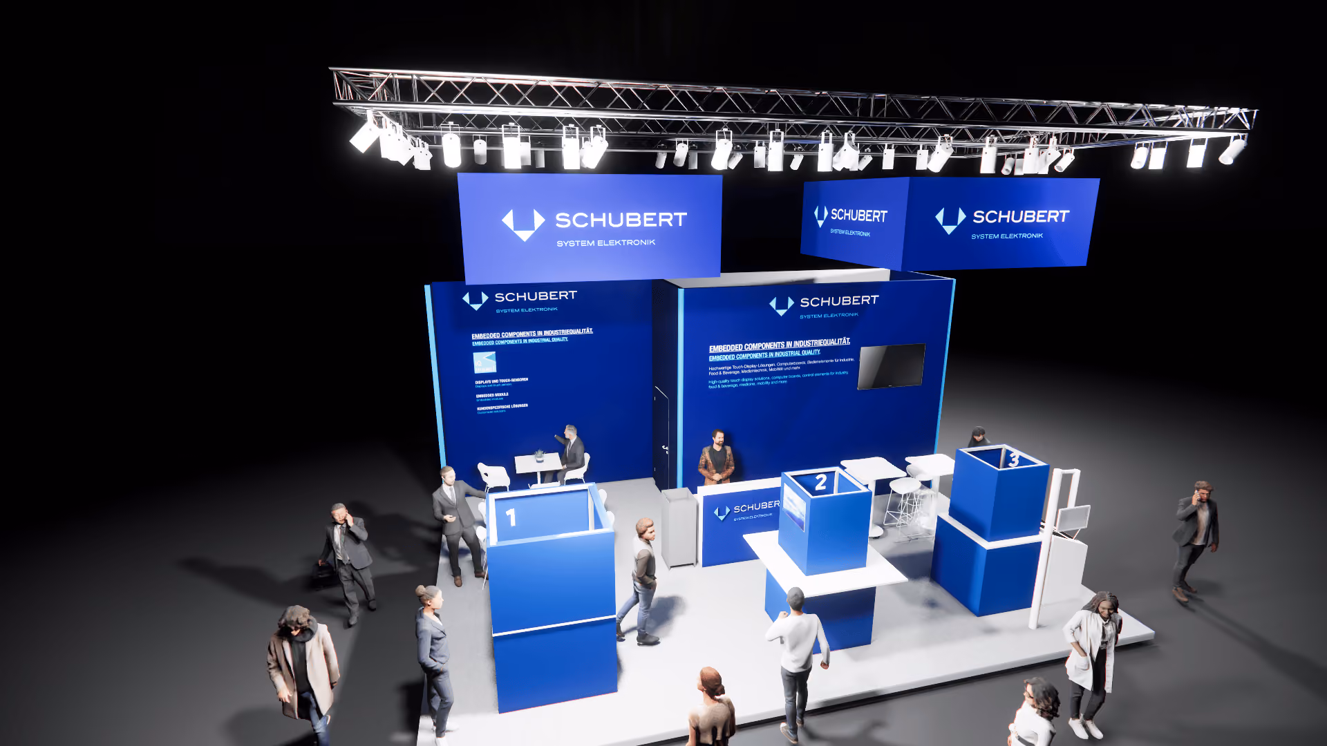 Schubert System Elektronik exhibition stand at embedded world 2024 in Nuremberg