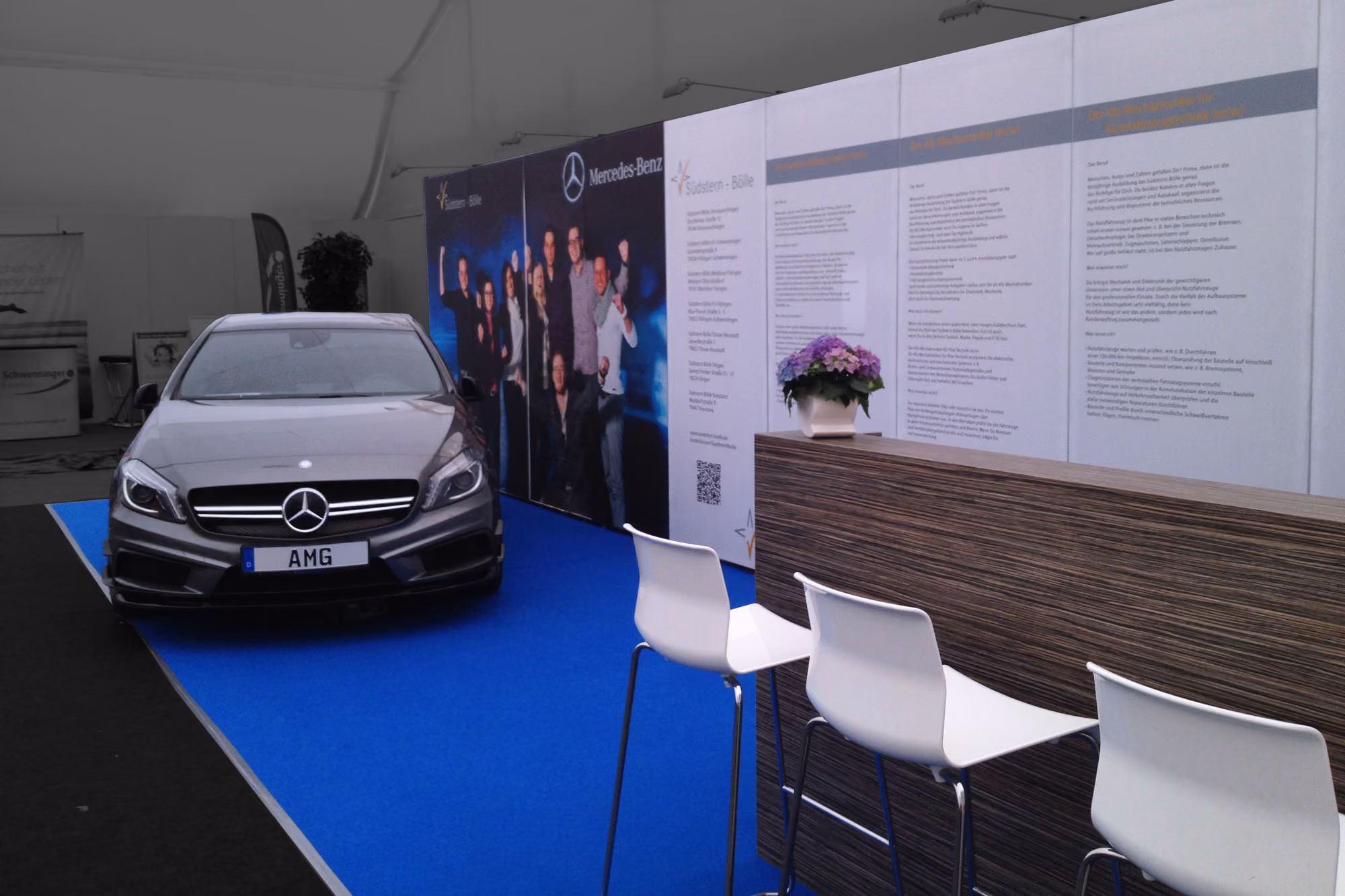 Südstern Bölle exhibition stand at Jobs for Future 2021 in Villingen-Schwenningen, view 2