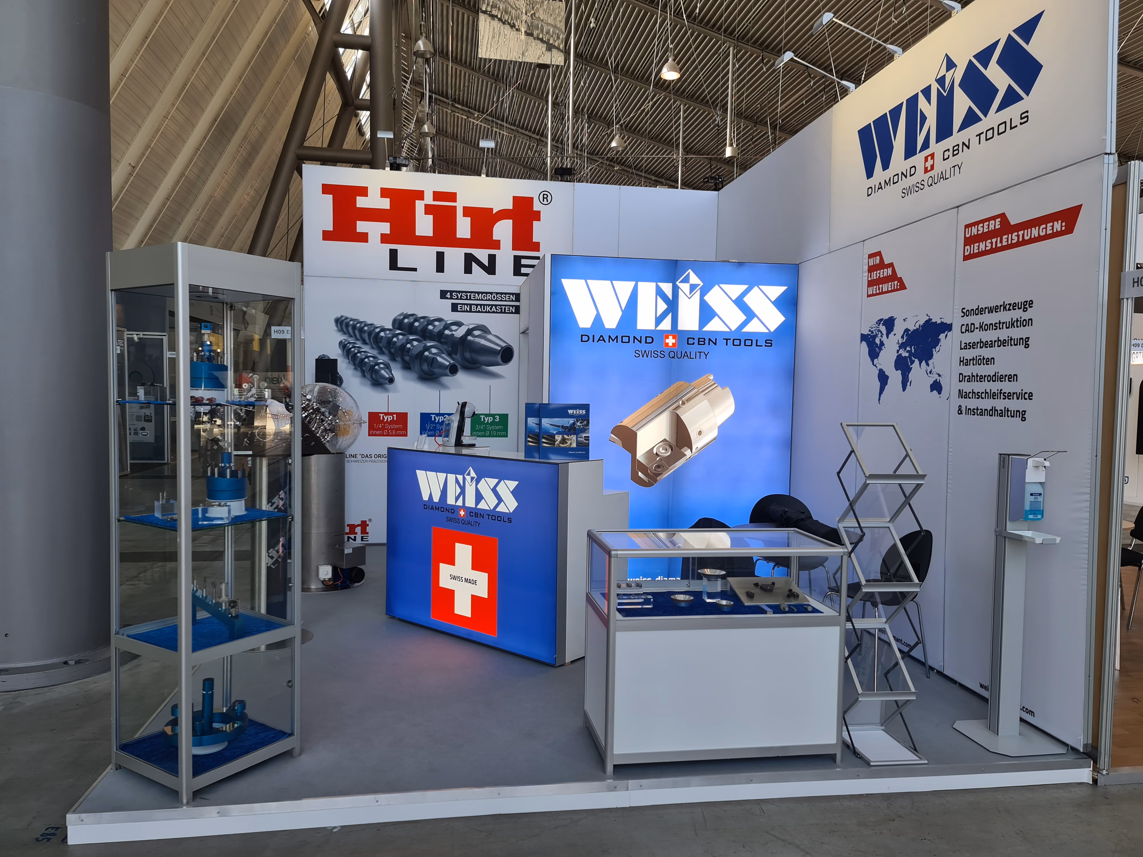 Weiss AG exhibition stand at GrindingHub 2022 in Stuttgart, view 2