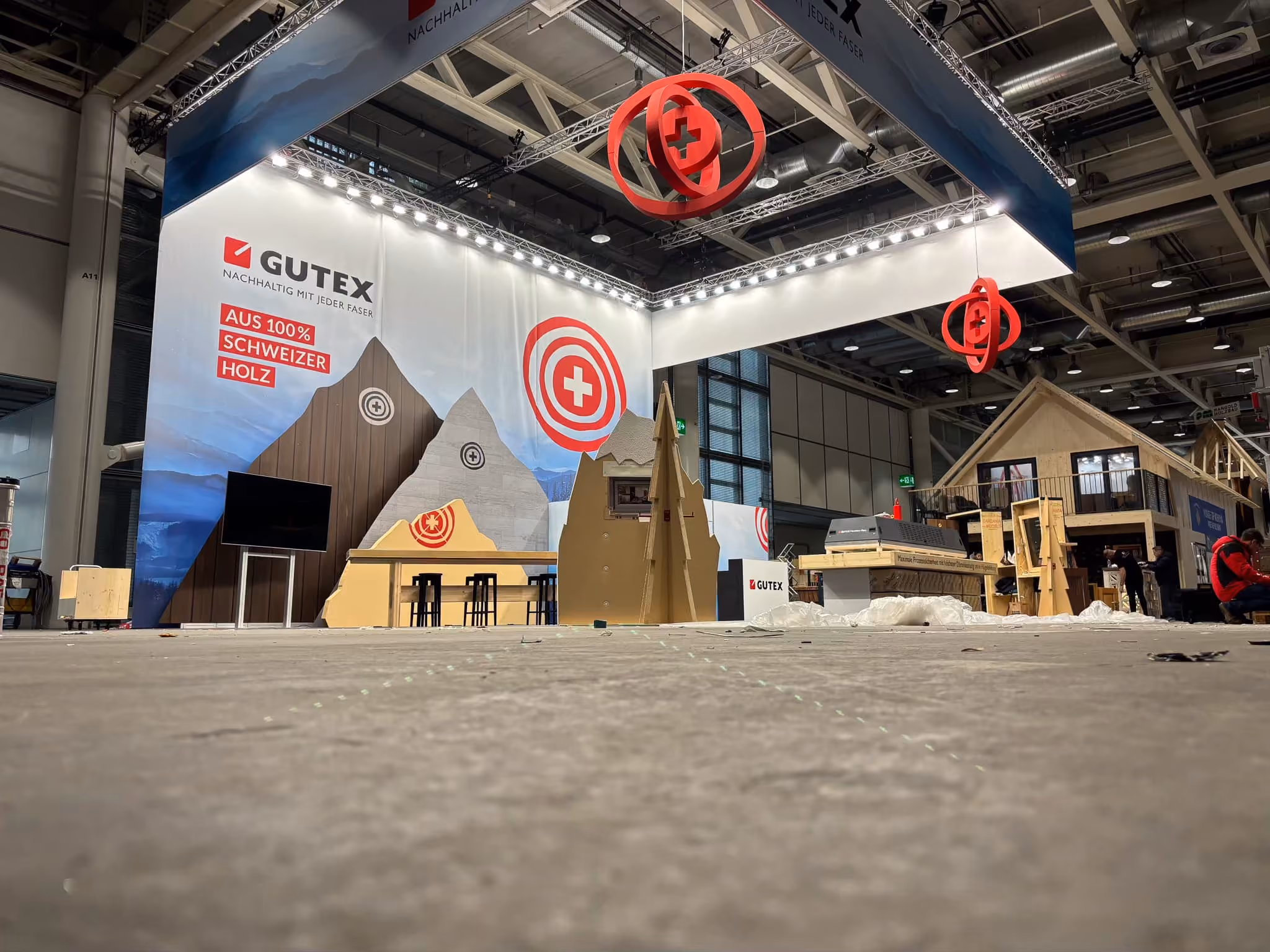GUTEX exhibition stand at Swissbau 2022 in Basel, view 2