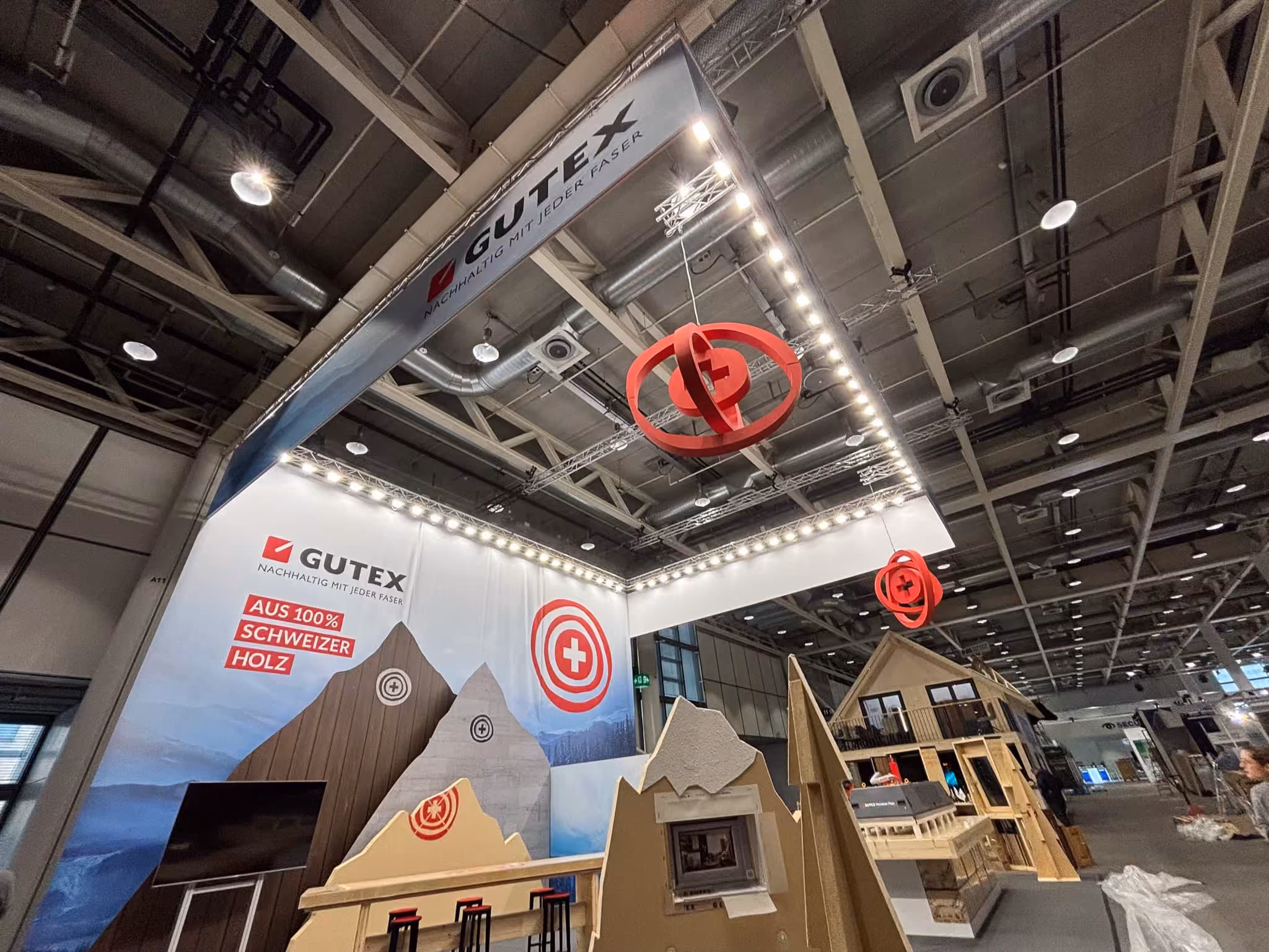GUTEX exhibition stand at Swissbau 2022 in Basel, view 3