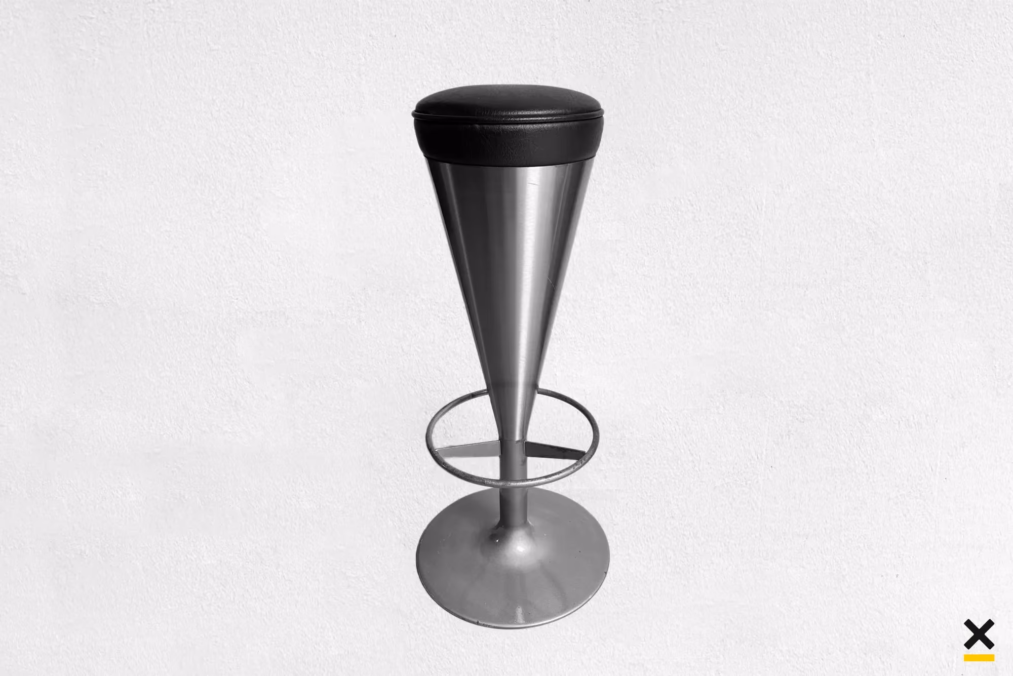 Conical metal bar stool for hire