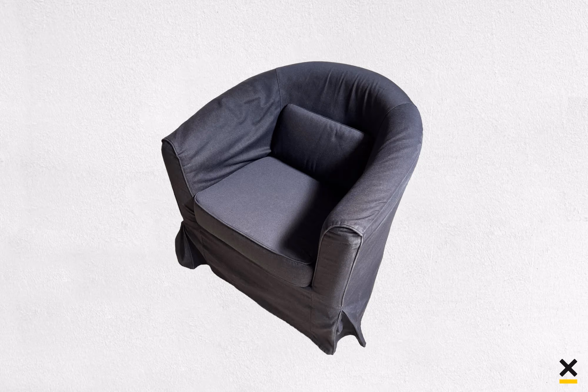 Fabric armchair for hire