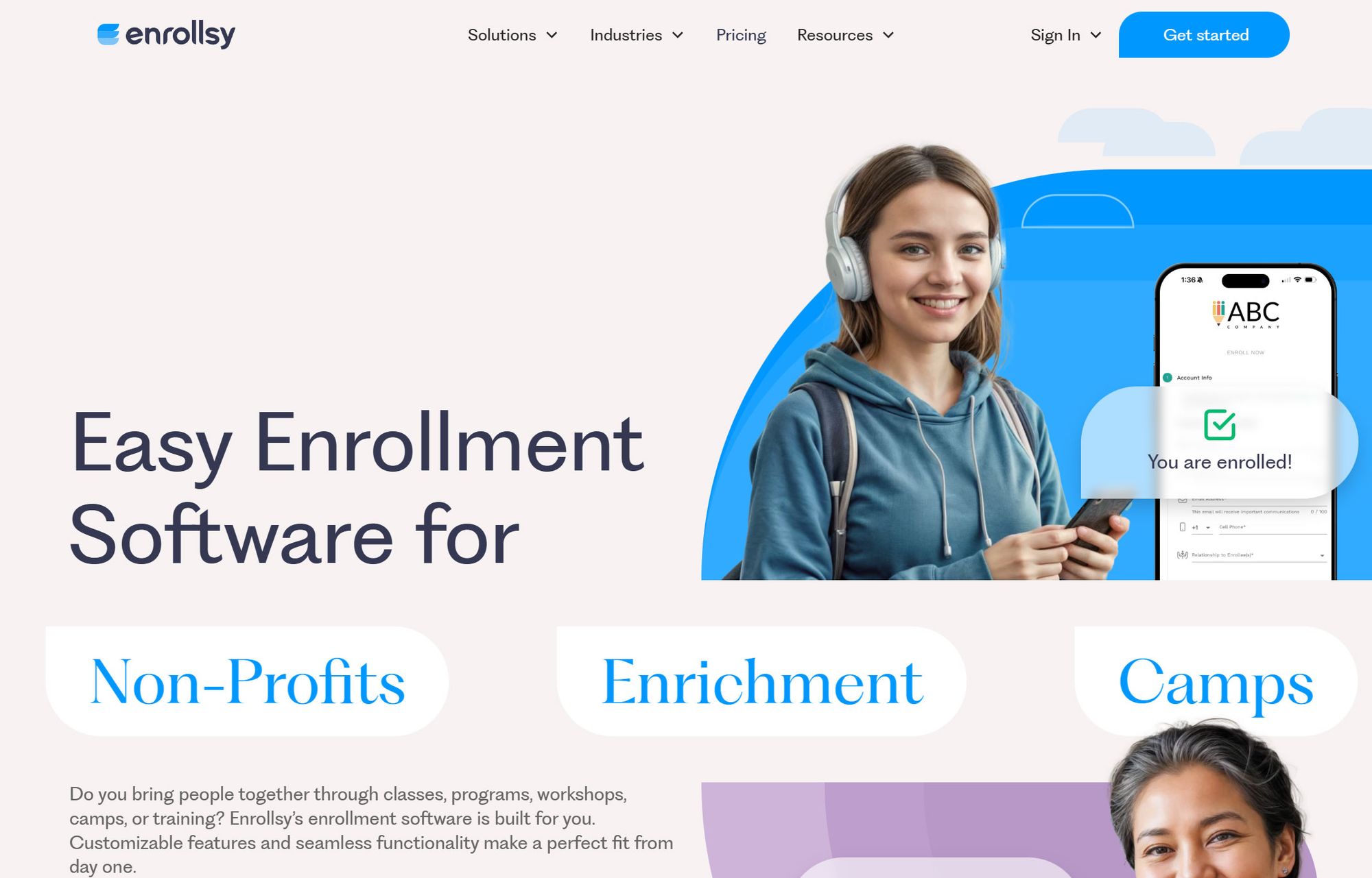 Webflow Project for Enrollsy