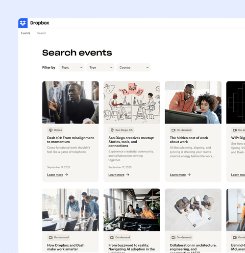 Dropbox integration feature