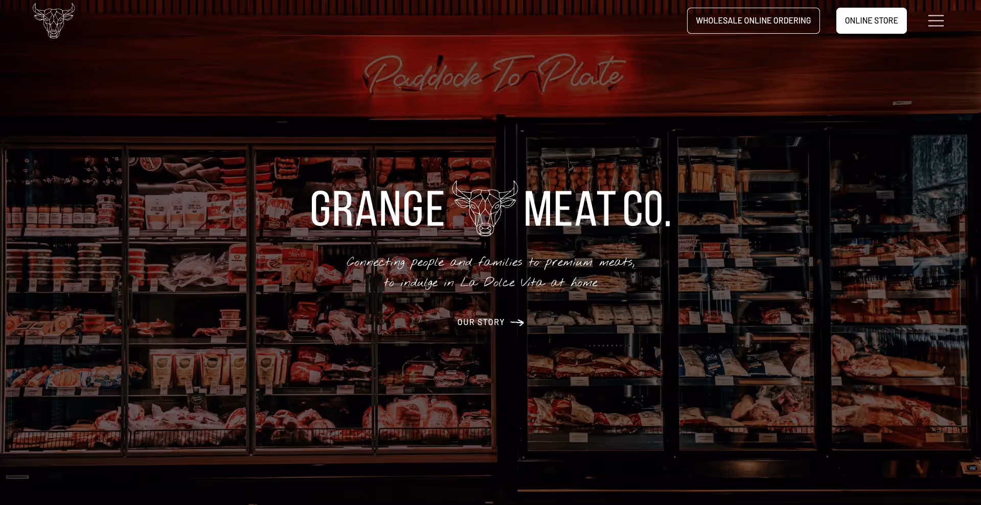 grange meat web design