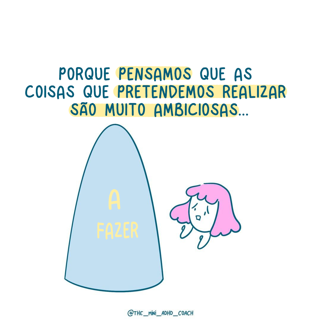 Porque pensamos que as coisas que pretendemos realizar são muito ambiciosas...