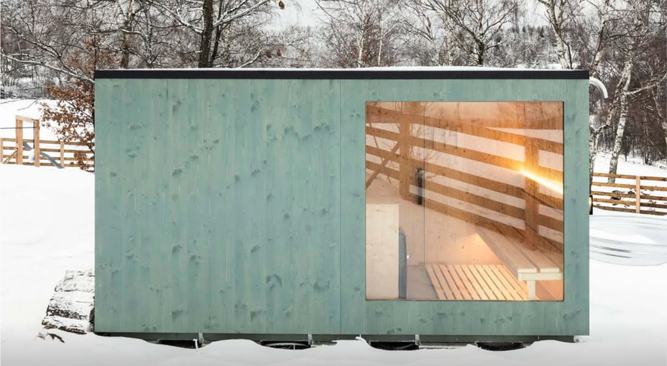 What a Hut, wah, interiér dřevěné chaty hutka, spaní pro 2 až 4 osoby a kout ke čtení.