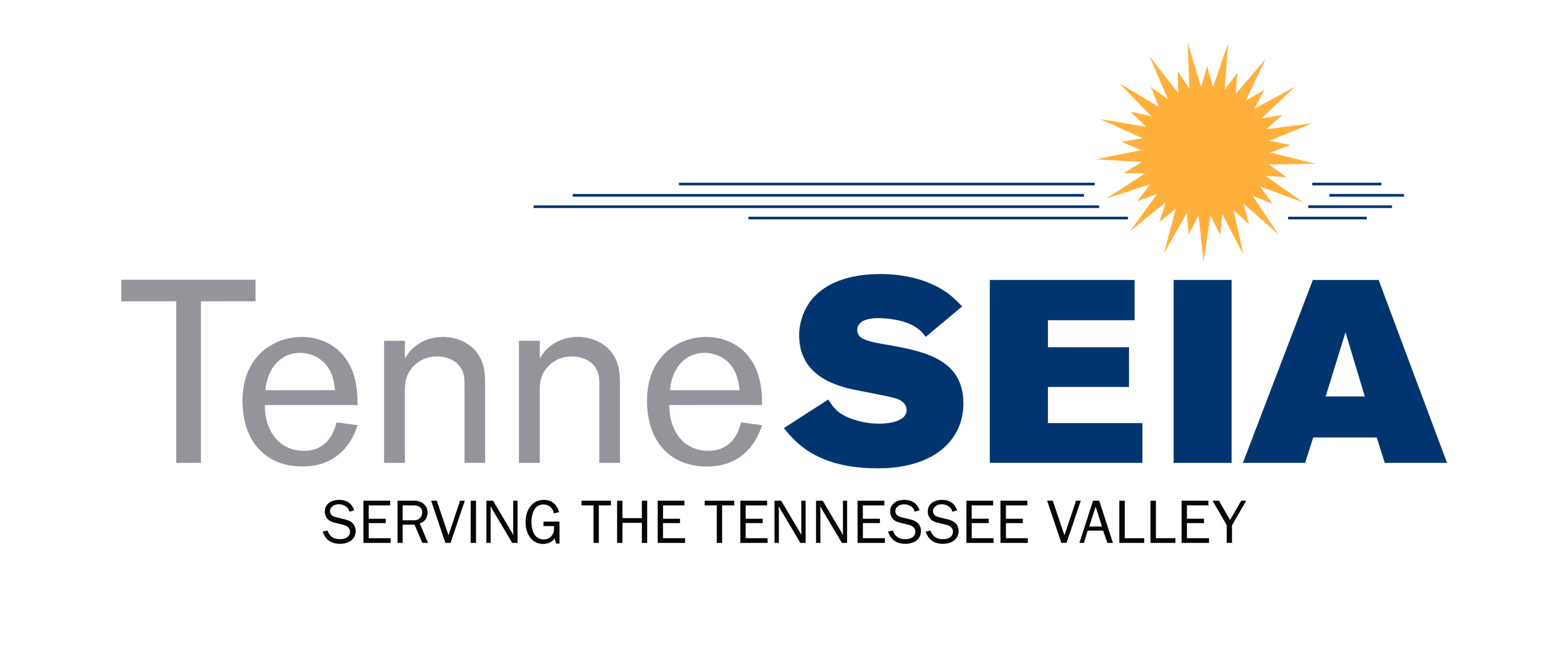 TenneSEIA logo with a stylized orange sun and the text 'Serving the Tennessee Valley' underneath.