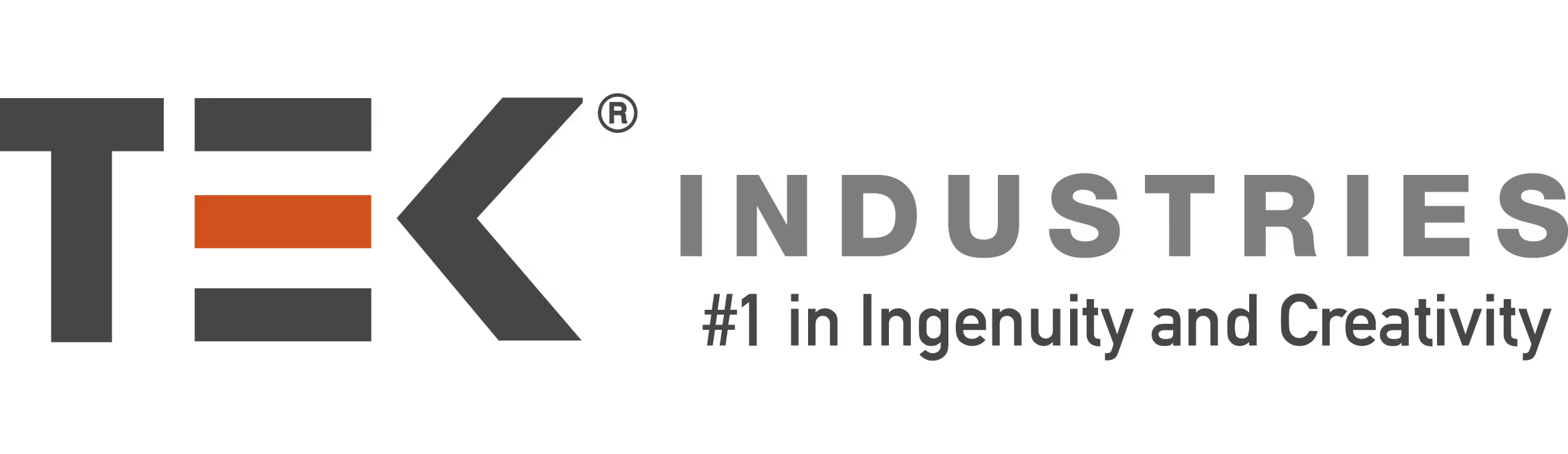 TEK Industries logo with slogan '#1 in Ingenuity and Creativity'.