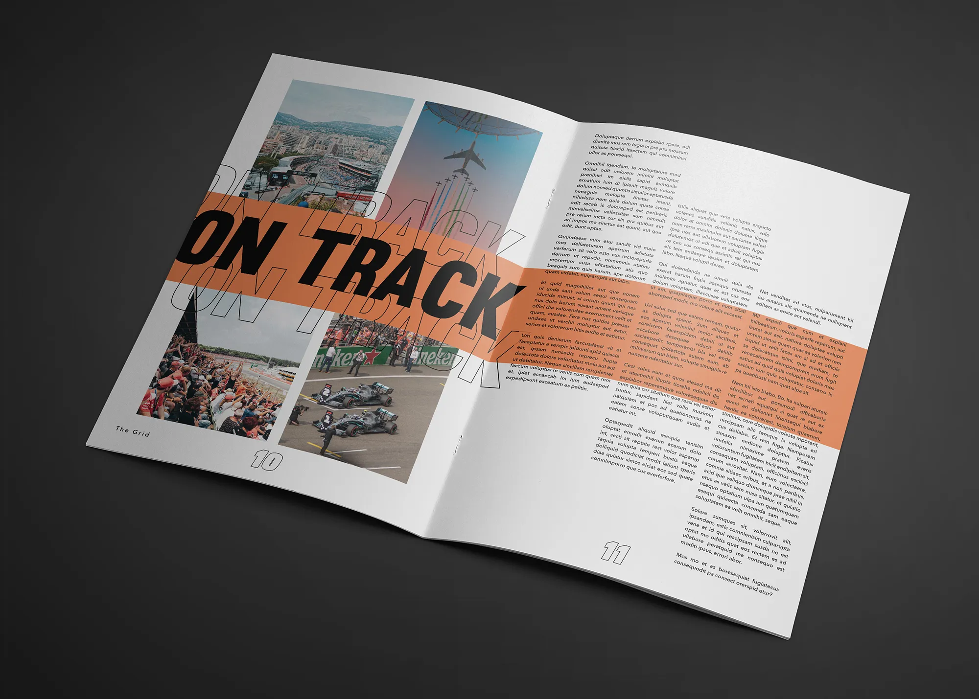 magazine on track spread