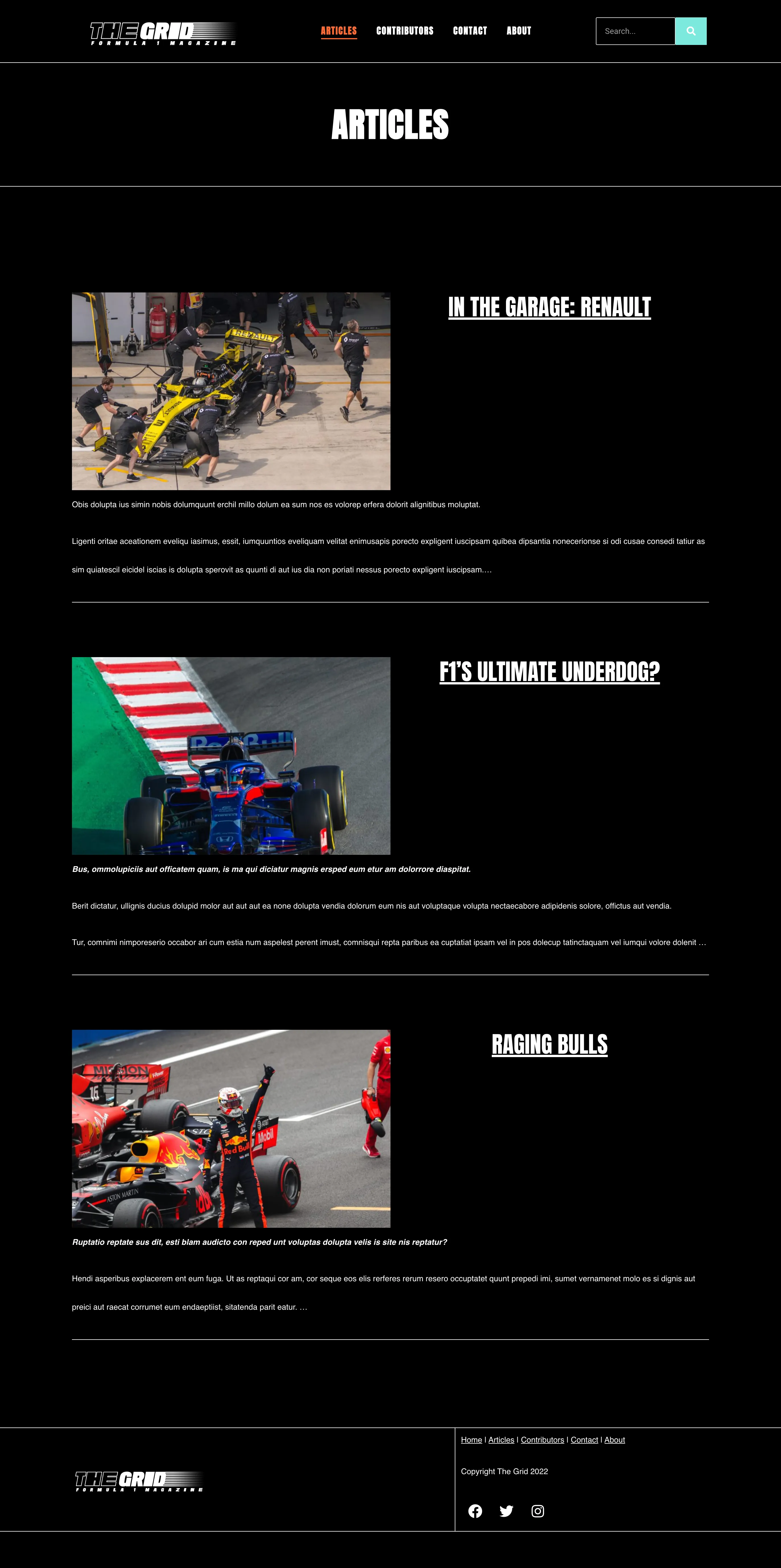 the grid website articles page