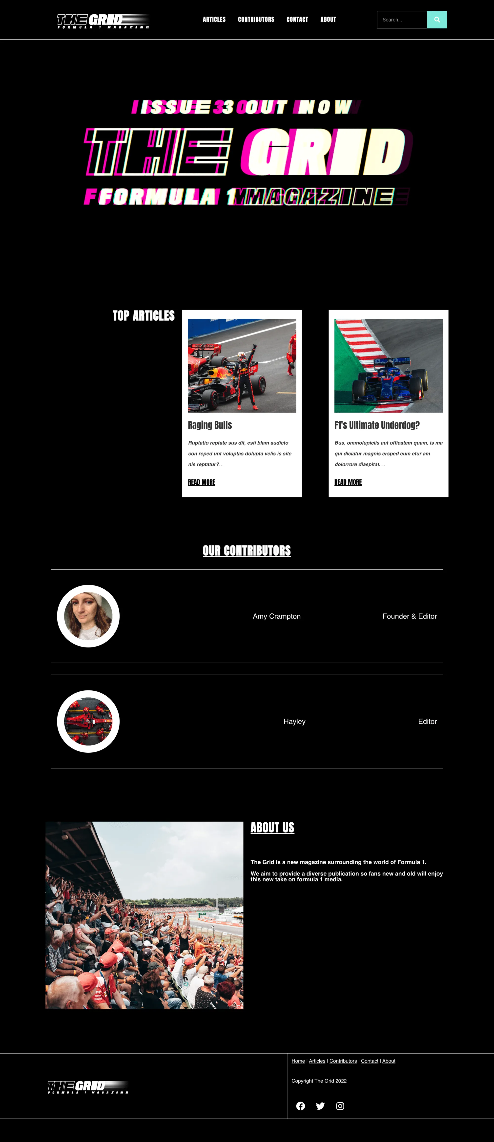 the grid website home page