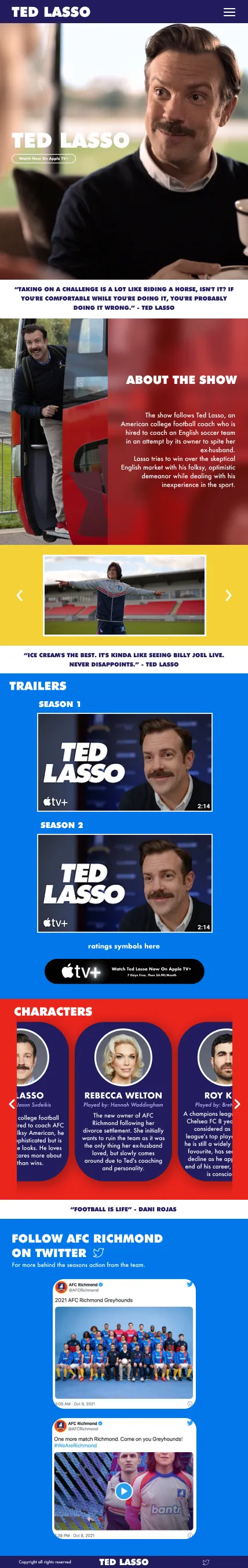 ted lasso mobile design concept
