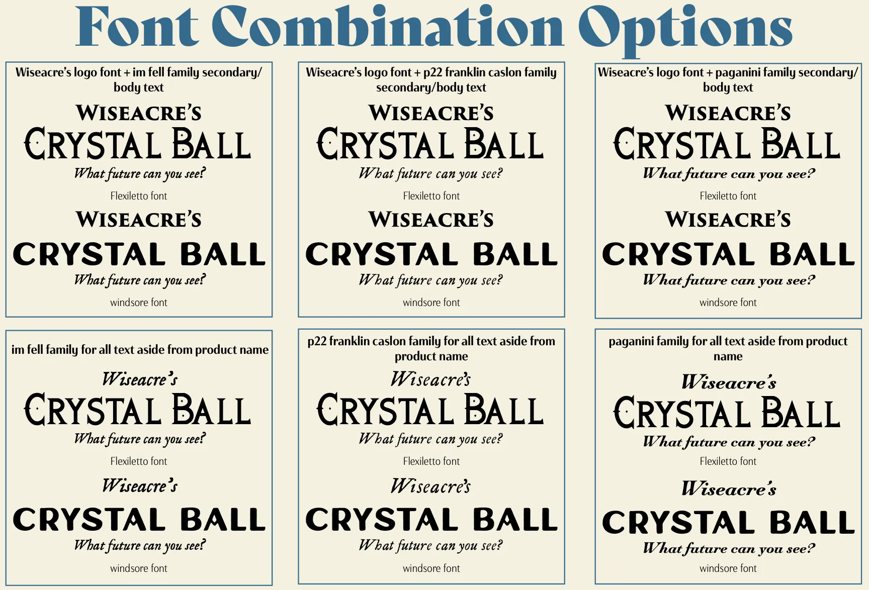 crystal ball typography options