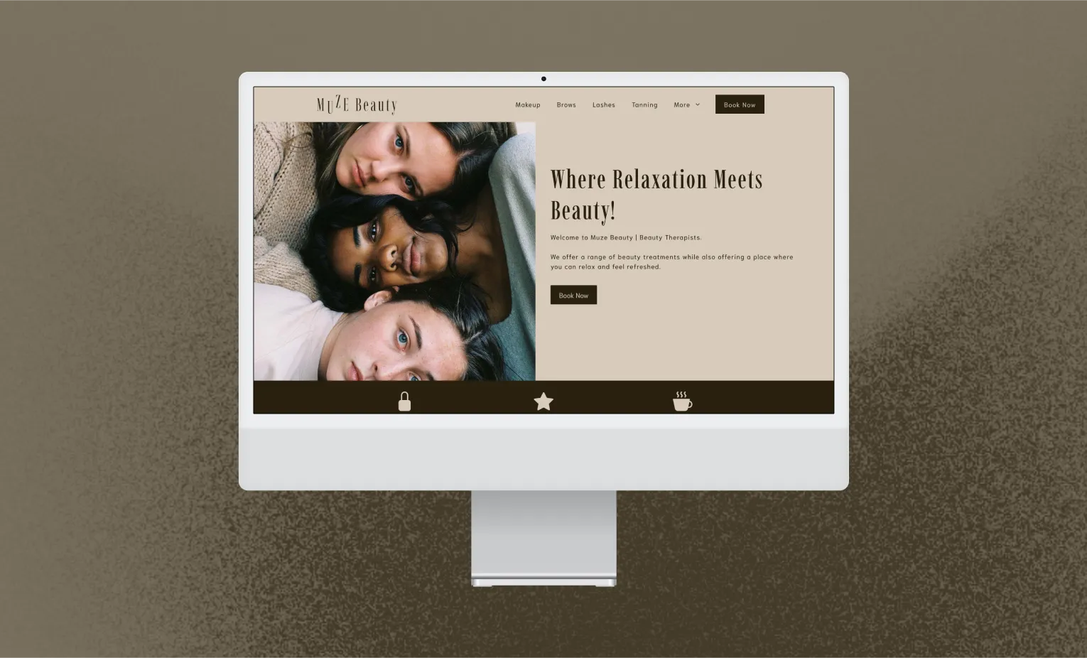 cover image of muze beauty website