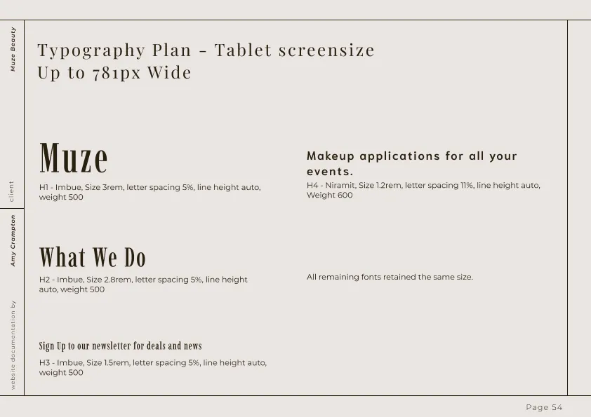 Muze Beauty Typography Plan (Tablet)