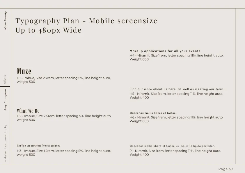 Muze Beauty Typography Plan (Mobile)