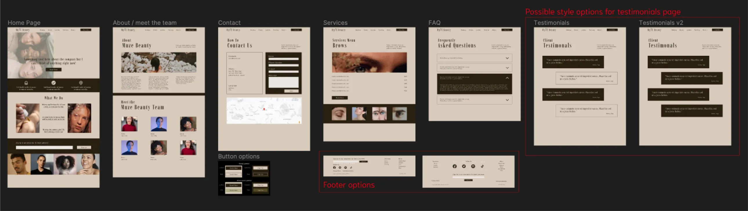 Mid Fidelity wireframes