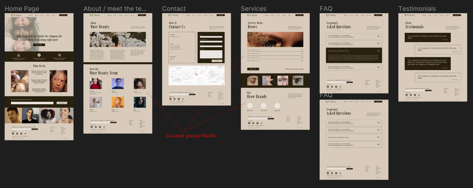 final wireframes