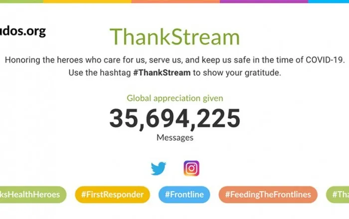 New ThankStream: a global hub showing thanks for the heroes of COVID-19
