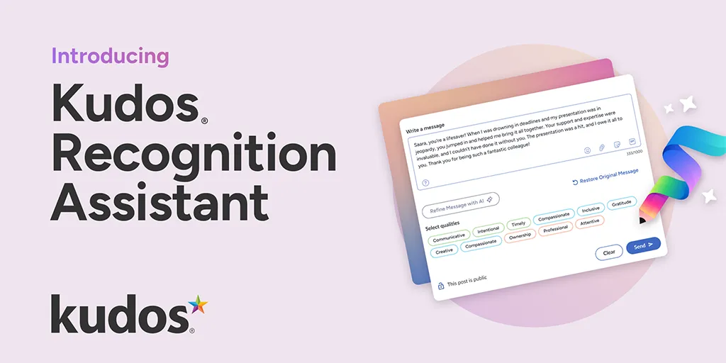 Kudos® Launches AI-Powered Recognition Assistant to Streamline Employee Recognition  
