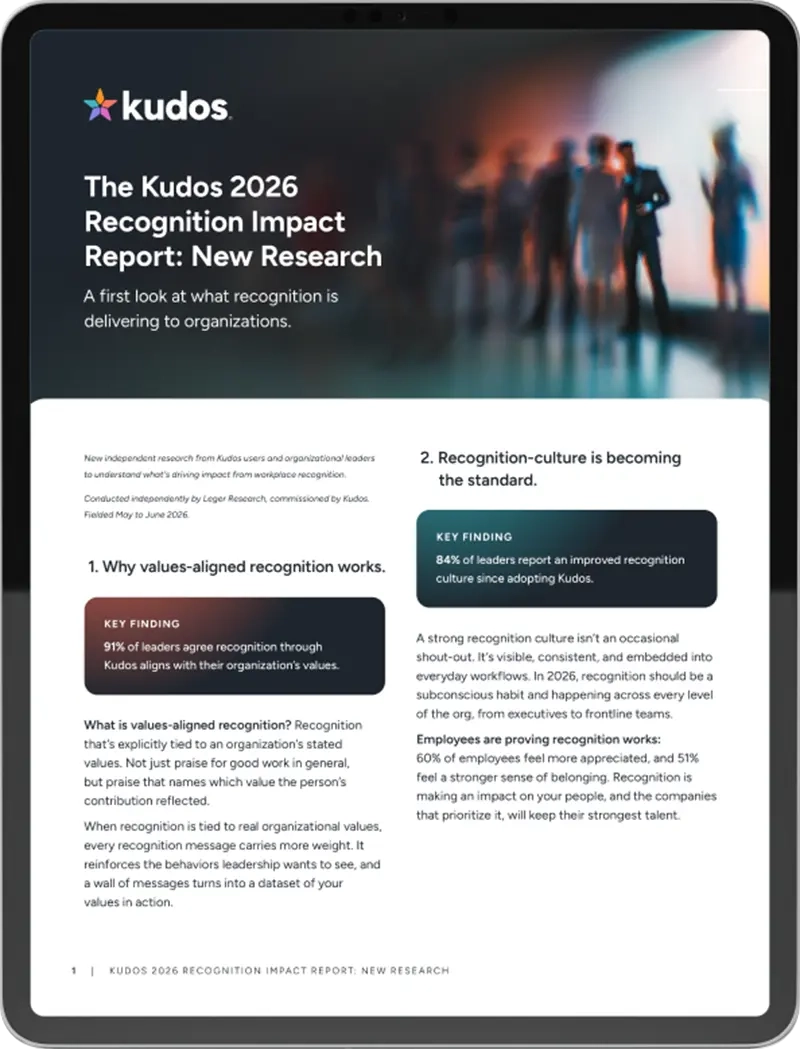 Sneak Peek: The Kudos 2026 Recognition Impact Report