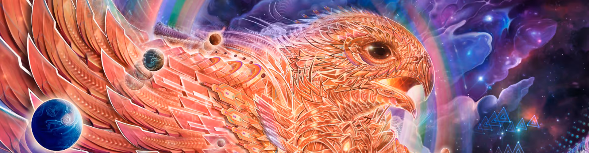 Visionary Art created by a Psy NFT Artist Eloh in the style of Colorful 2D Illustration / Digital Drawing / Painting, as well as 3D Modeling / Design / Animation.