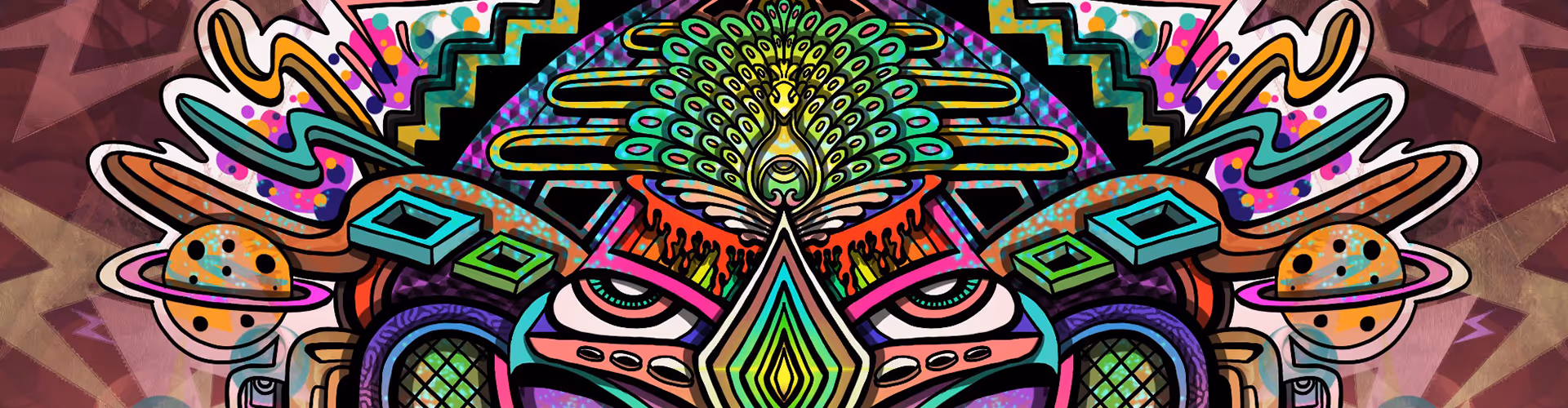 Visionary Art created by a Psy NFT Artist Graffiton in the style of Colorful 2D Illustration / Digital Drawing / Painting.