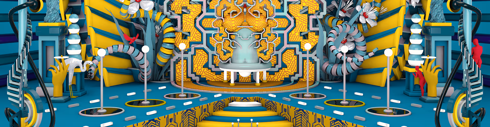 Visionary Art created by a Psy NFT Artist Ryche in the style of Colorful 2D Illustration / Mashups / Digital Drawing / Painting and 3D Modeling / Design.