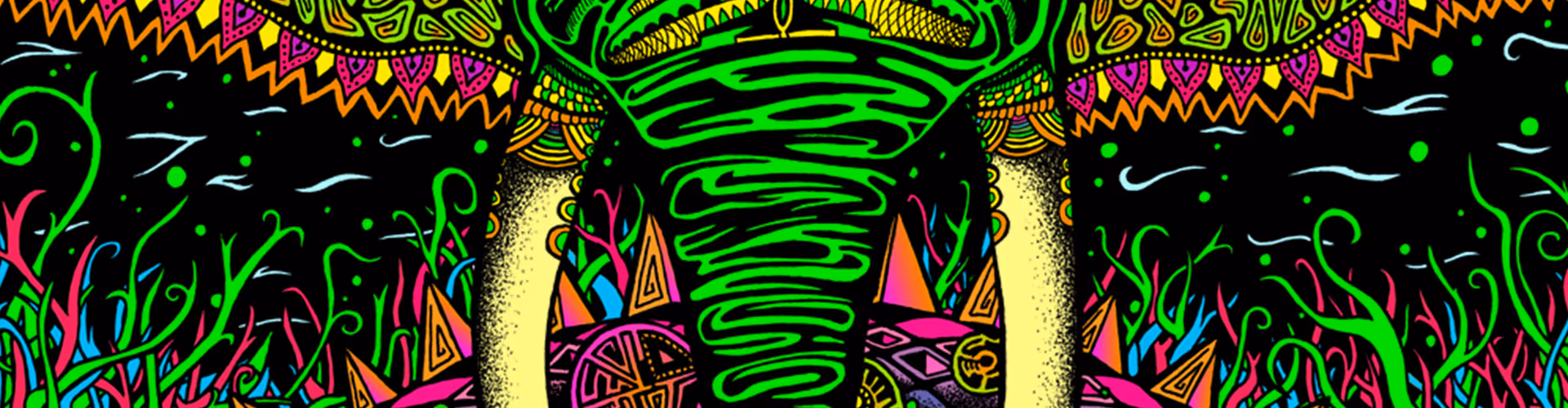 Visionary Art created by a Psy NFT Artist Cosmic Josh in the style of Colorful 2D Illustration / Digital Drawing / Painting.