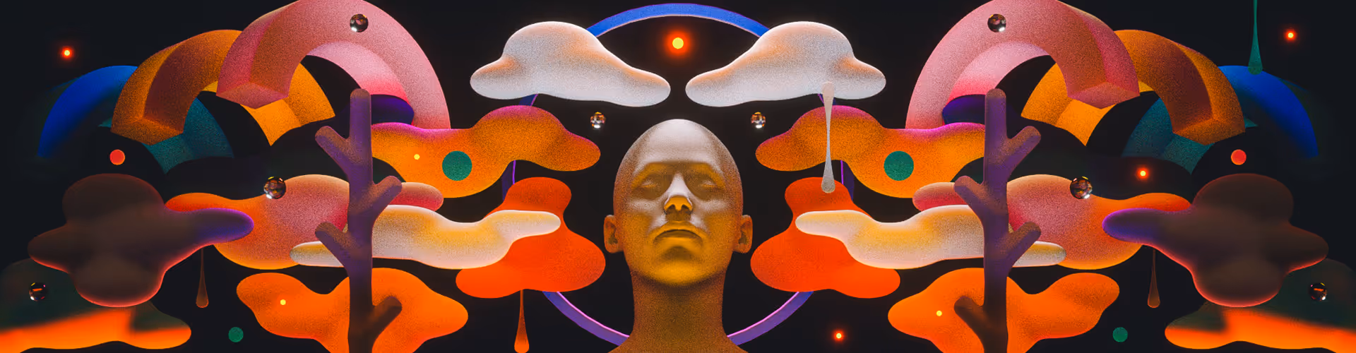 Visionary Art created by a Psy NFT Artist Mark Constantine Inducil in the style of Colorful 3D Illustration / Digital Drawing / Painting.