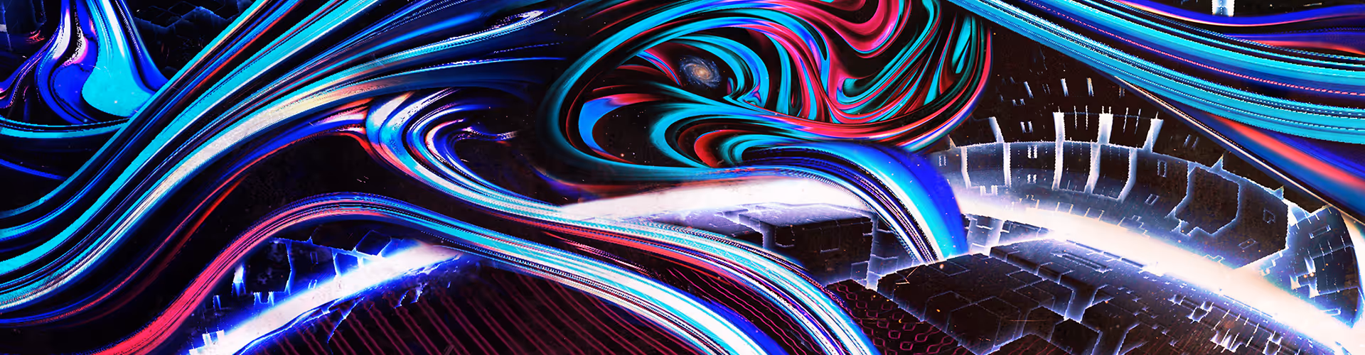 Visionary Art created by a Psy NFT Artist Hawkkn in the style of Colorful 3D Fractal / Modeling / Design / Animation.