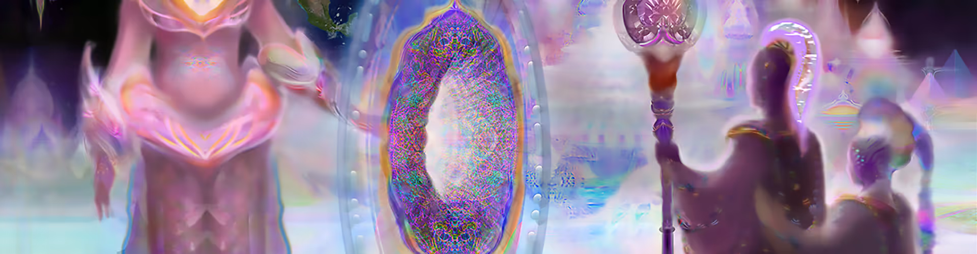 Visionary Art created by a Psy NFT Erial Ali in the style of Colorful 2D Illustration / Digital Drawing / Painting.