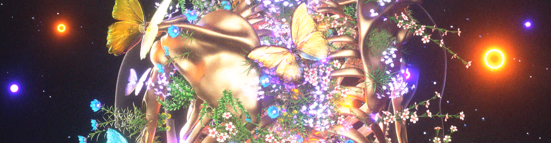 Visionary Art created by a Psy NFT Artist PsychxnauT in the style of Colorful 3D Digital Renderings & Animations.