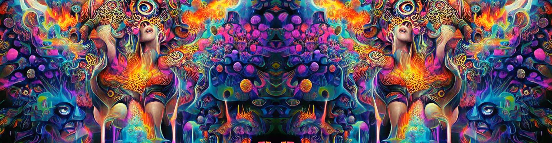 Visionary Art created by a Psy NFT Artist Jeremy Torman in the style of colorful AI-generated Artworks.