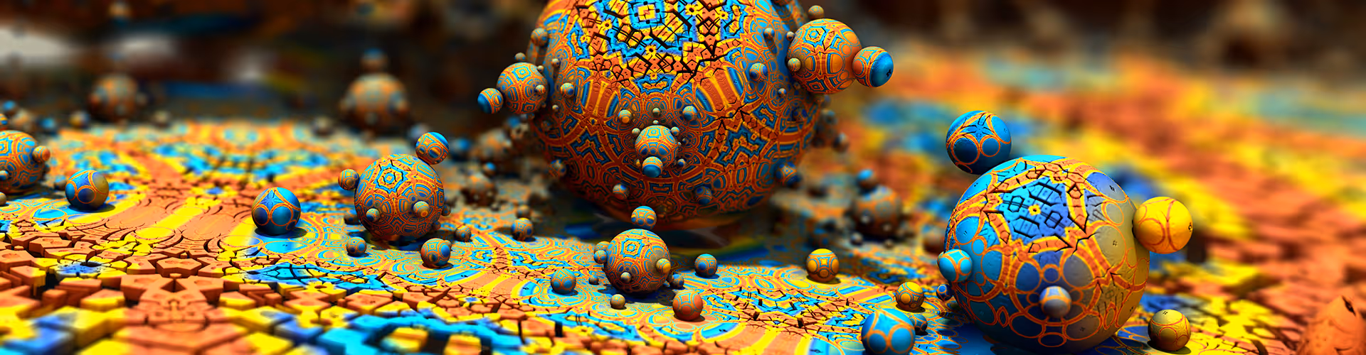 Visionary Art created by a Psy NFT Artist Trips in the style of colorful 2D / 3D fractal & geometric art.